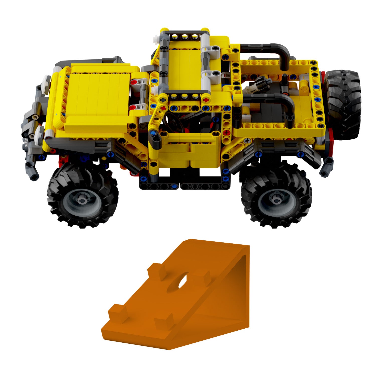 Wandhalterung kompatibel mit LEGO Technik 42122 Jeep Wrangler Display