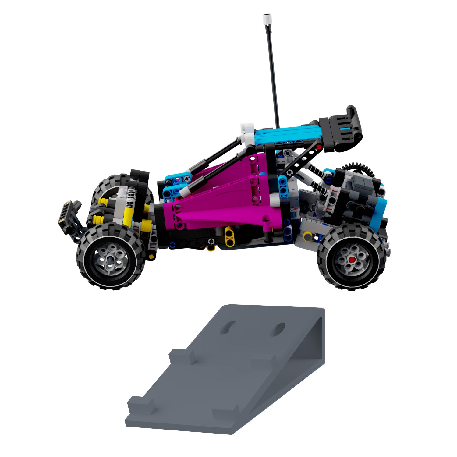 Wandhalterung kompatibel mit LEGO Technik 42124 Off-Road Buggy Display