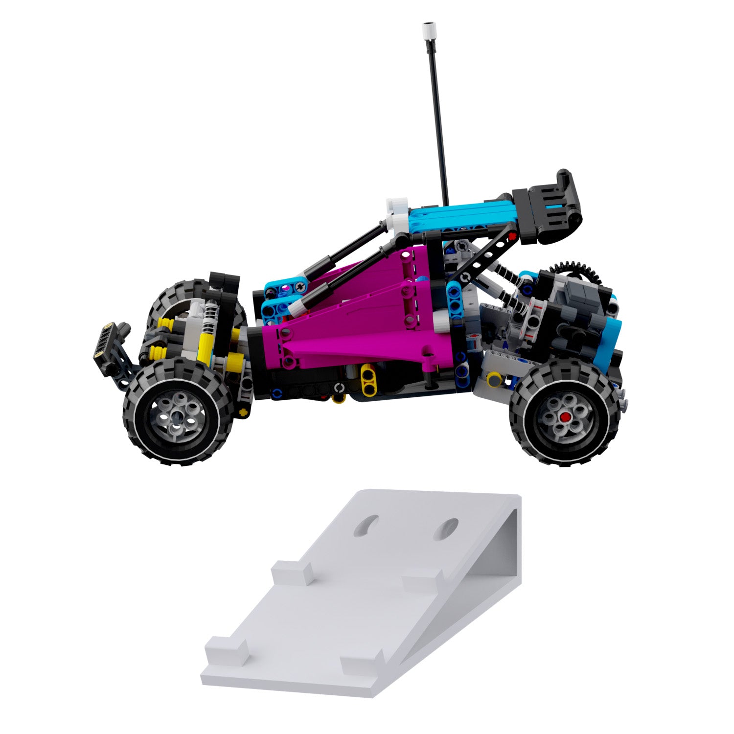 Wandhalterung kompatibel mit LEGO Technik 42124 Off-Road Buggy Display