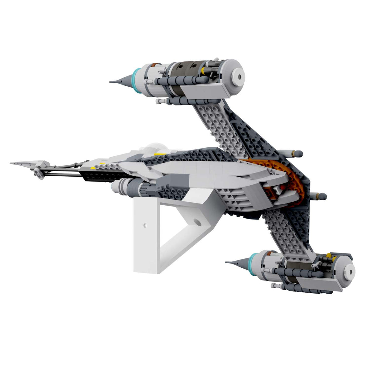 Wandhalterung kompatibel mit LEGO StarWars 75325 Mando N-1 Starfighter