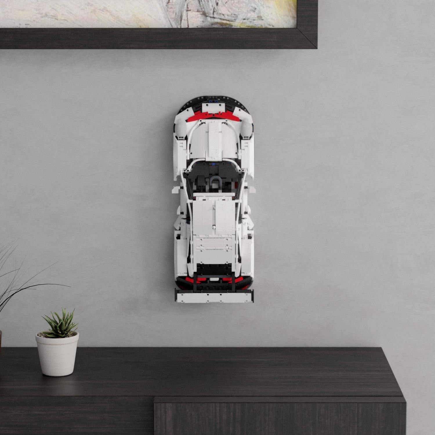 Wandhalterung kompatibel mit Lego Technik 42096 Porsche RSR Display