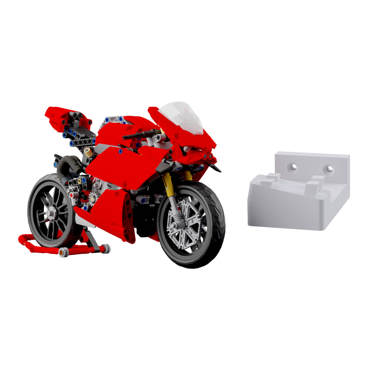 Wandhalterung kompatibel mit LEGO Technik 42107 Ducati Panigale V4 R