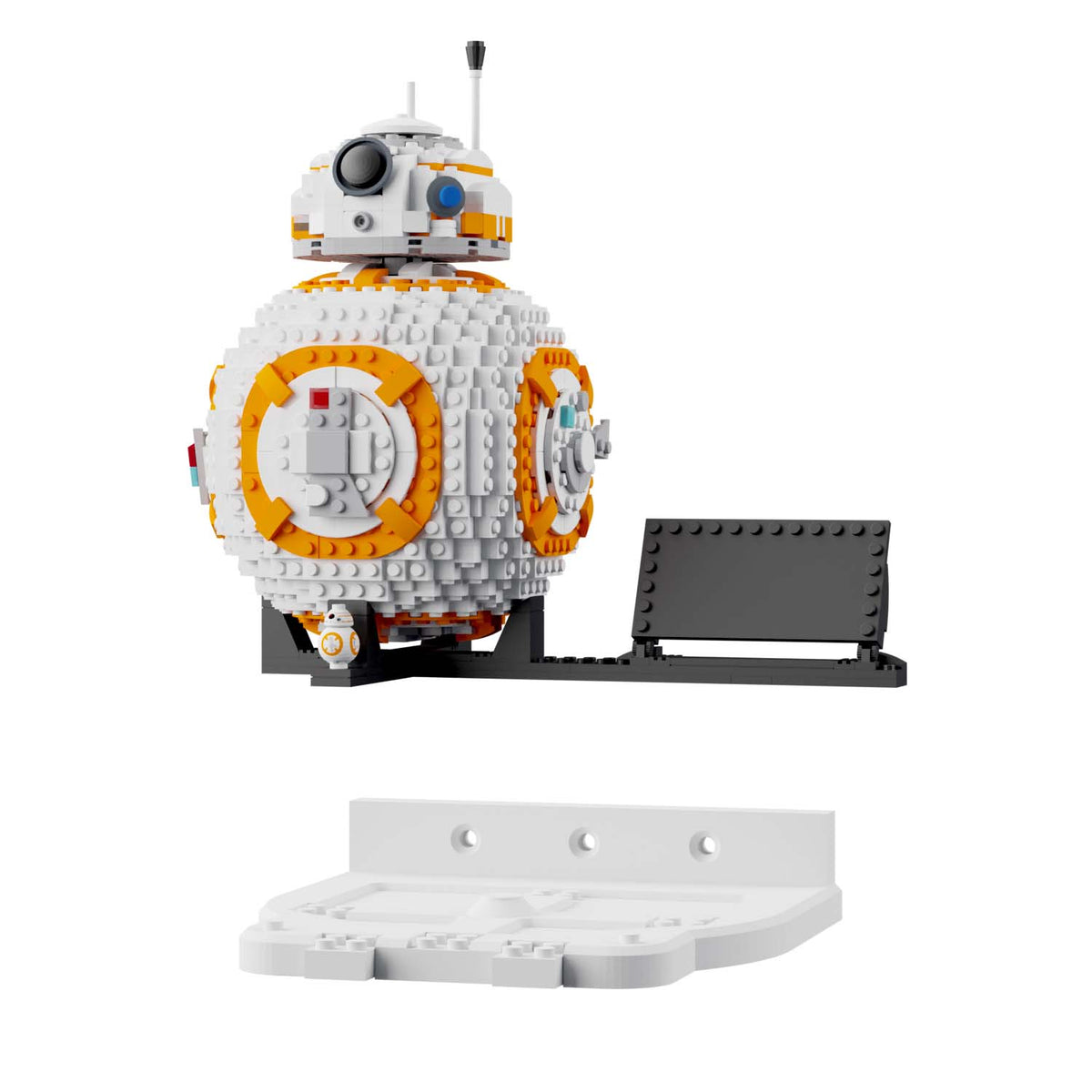 Wandhalterung kompatibel mit LEGO Star Wars 75187 BB-8 Display