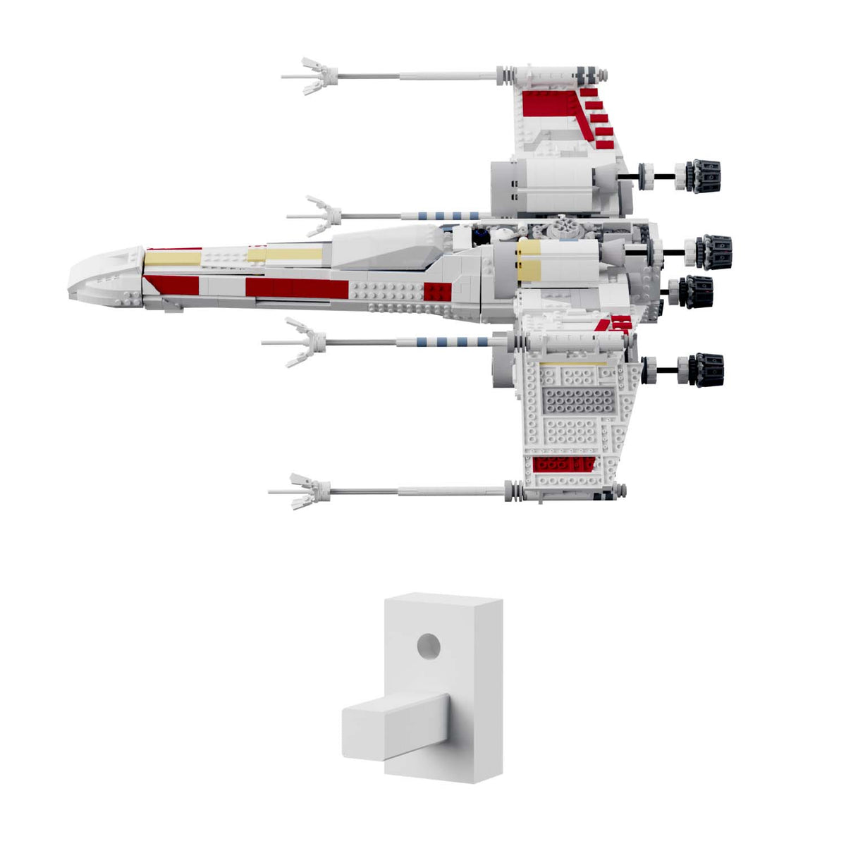 Wandhalterung kompatibel mit LEGO Star Wars 75355 X-Wing Starfighter