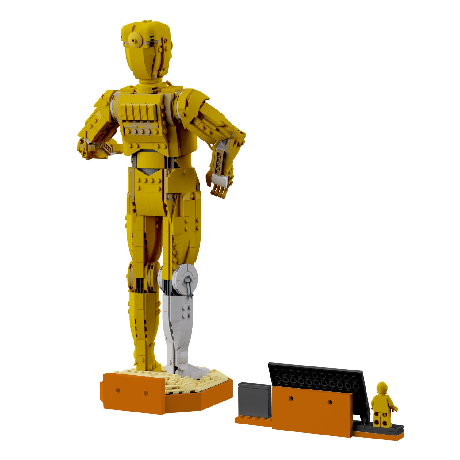 Wandhalterung kompatibel mit LEGO 75398 Star Wars C-3PO 2024 10 Farben